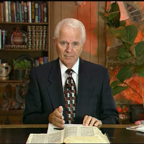 Garner Ted Armstrong presenting a religious broadcast